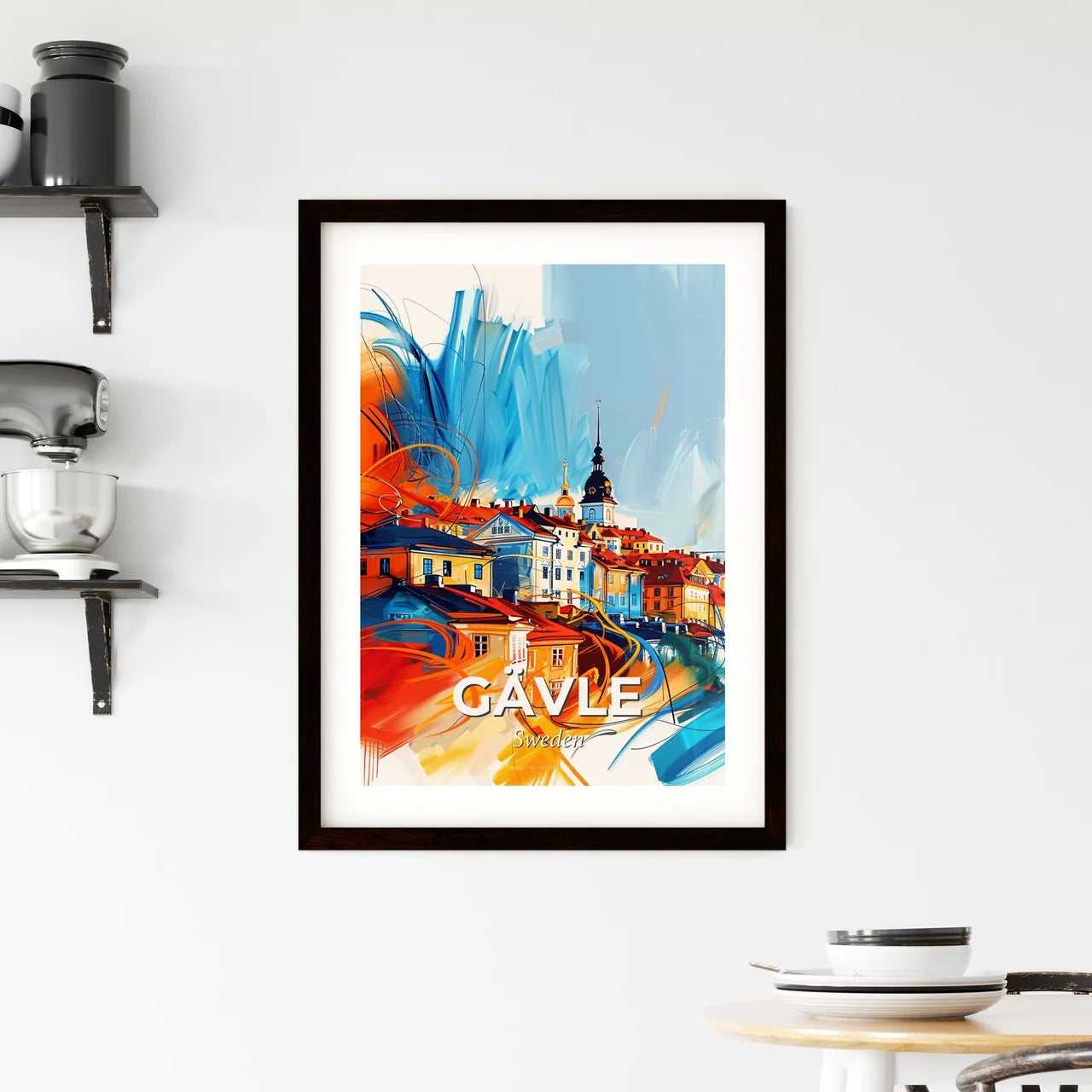 Vibrant Gävle, Sweden Framed Print