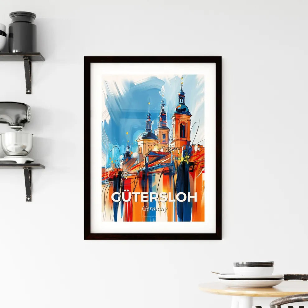 Vibrant Gütersloh, Germany Framed Print