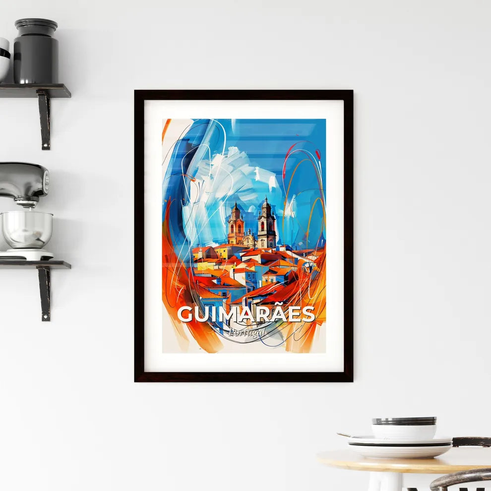 Vibrant Guimarães, Portugal Framed Print