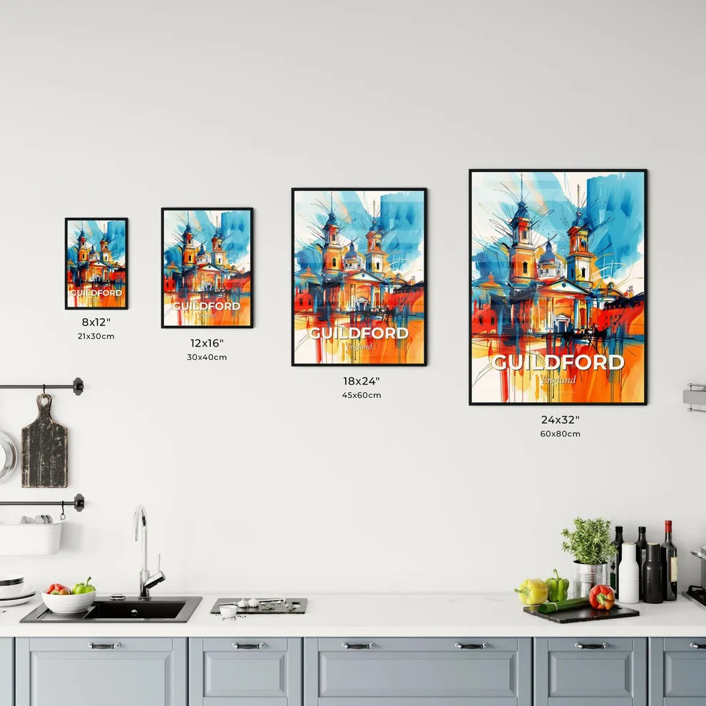 Vibrant Guildford, England Kitchen Art