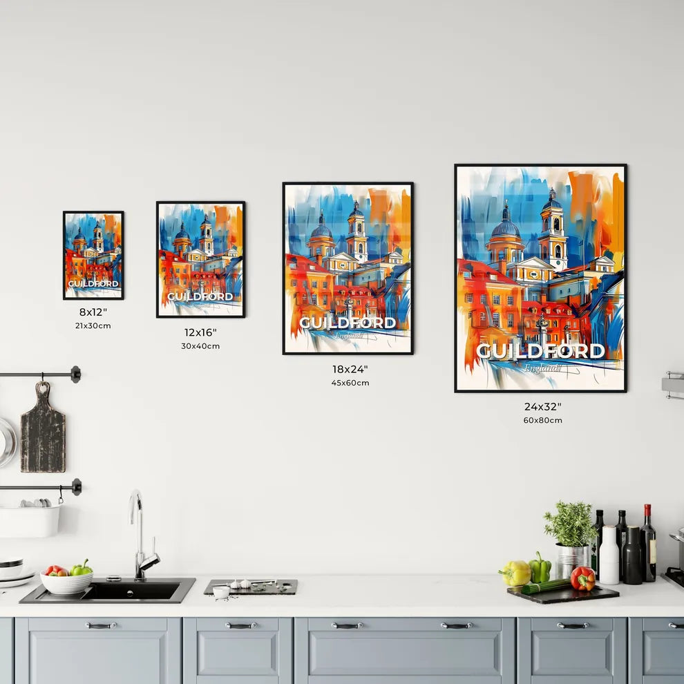 Vibrant Guildford, England Kitchen Art