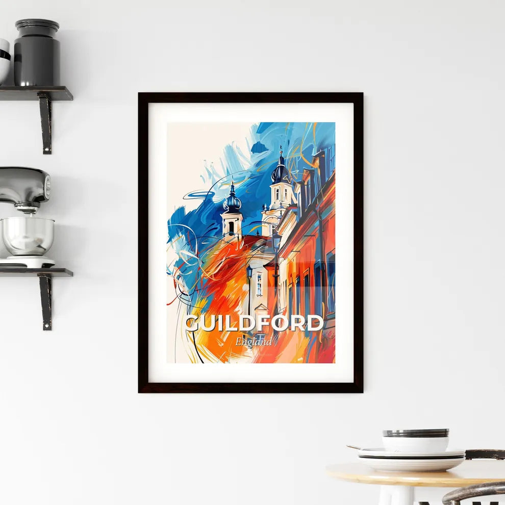 Vibrant Guildford, England Framed Print