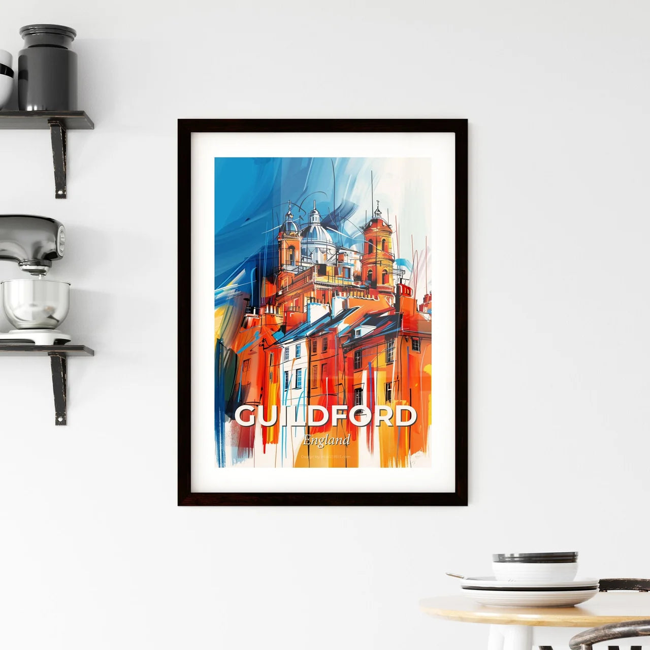 Vibrant Guildford, England Framed Print