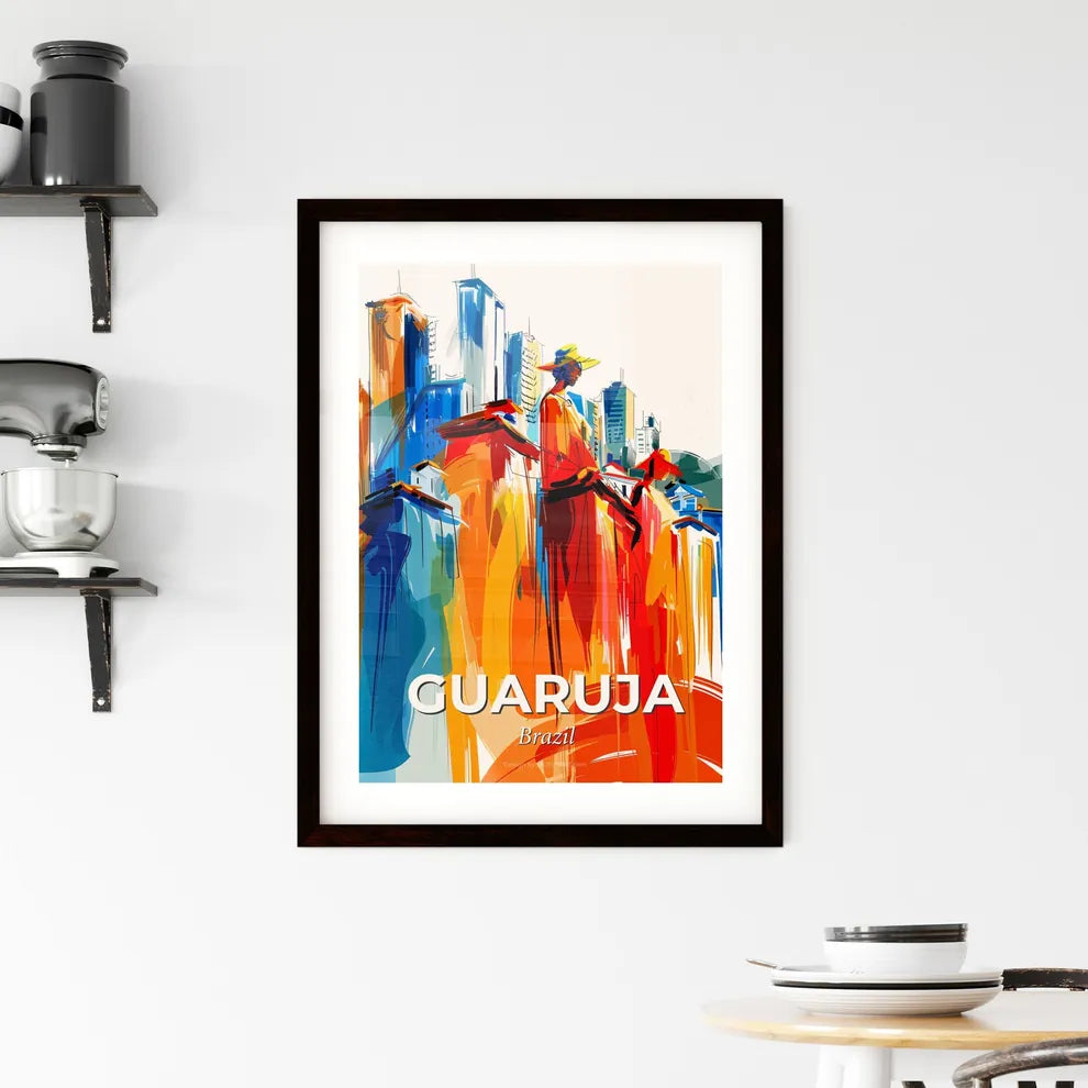 Vibrant Guaruja, Brazil Framed Print