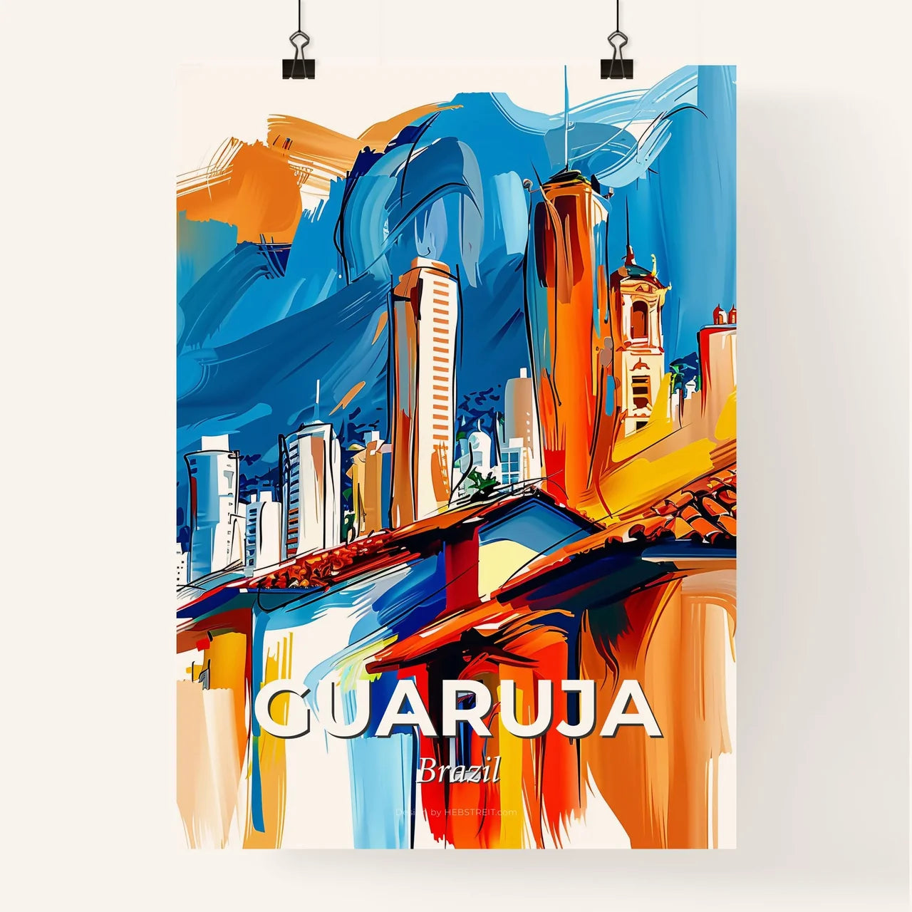 Vibrant Guaruja, Brazil Poster