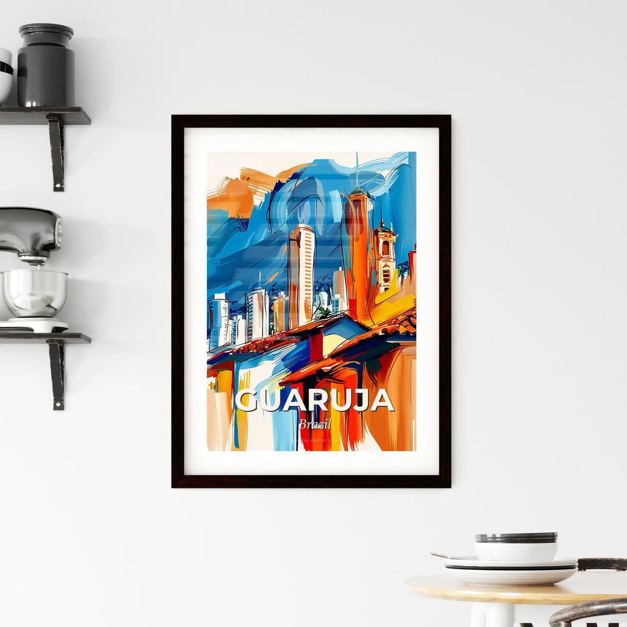 Vibrant Guaruja, Brazil Framed Print