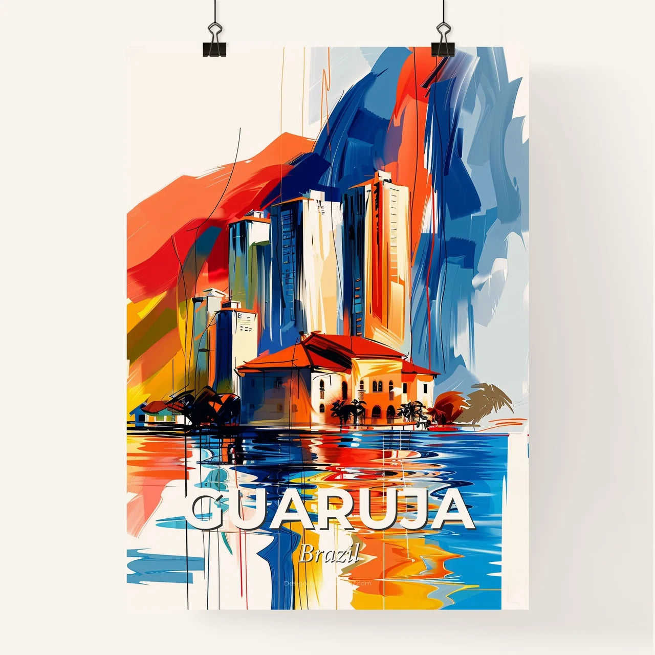Vibrant Guaruja, Brazil Poster