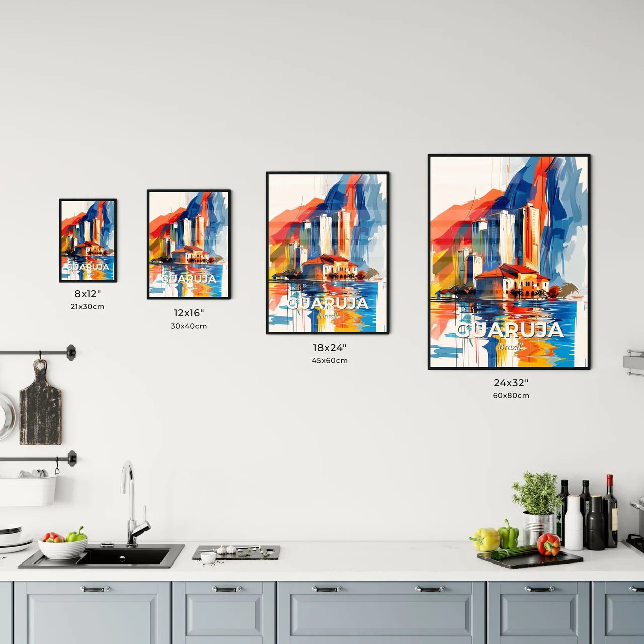 Vibrant Guaruja, Brazil Kitchen Art