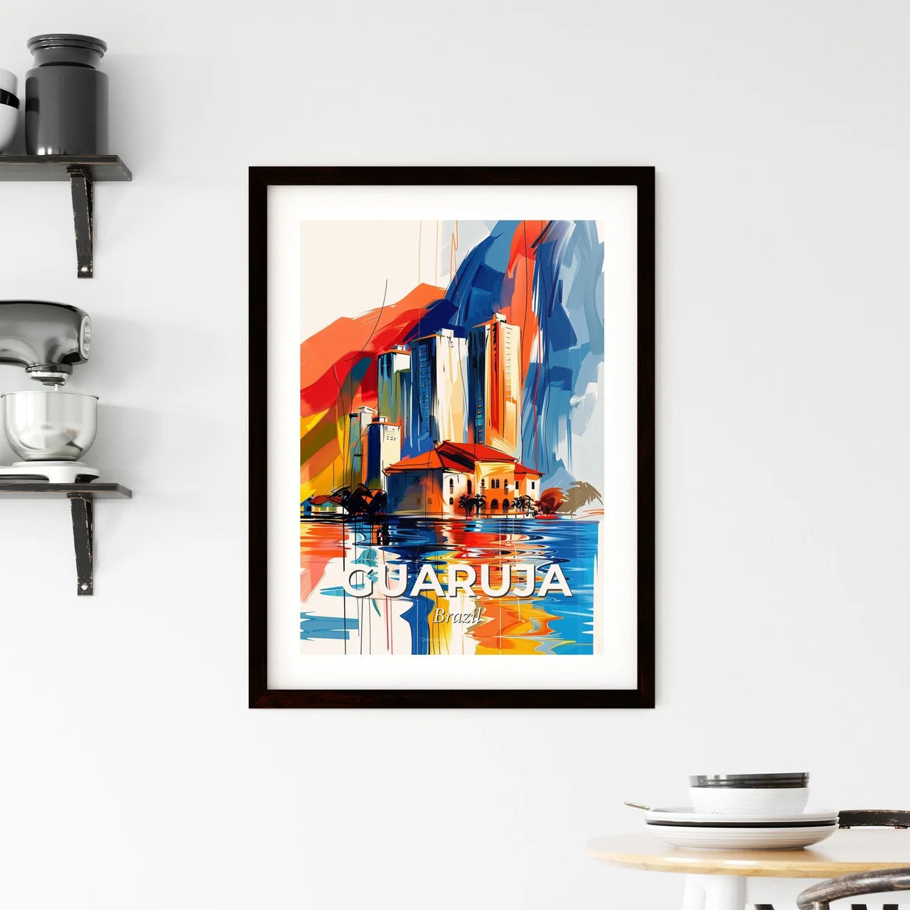 Vibrant Guaruja, Brazil Framed Print