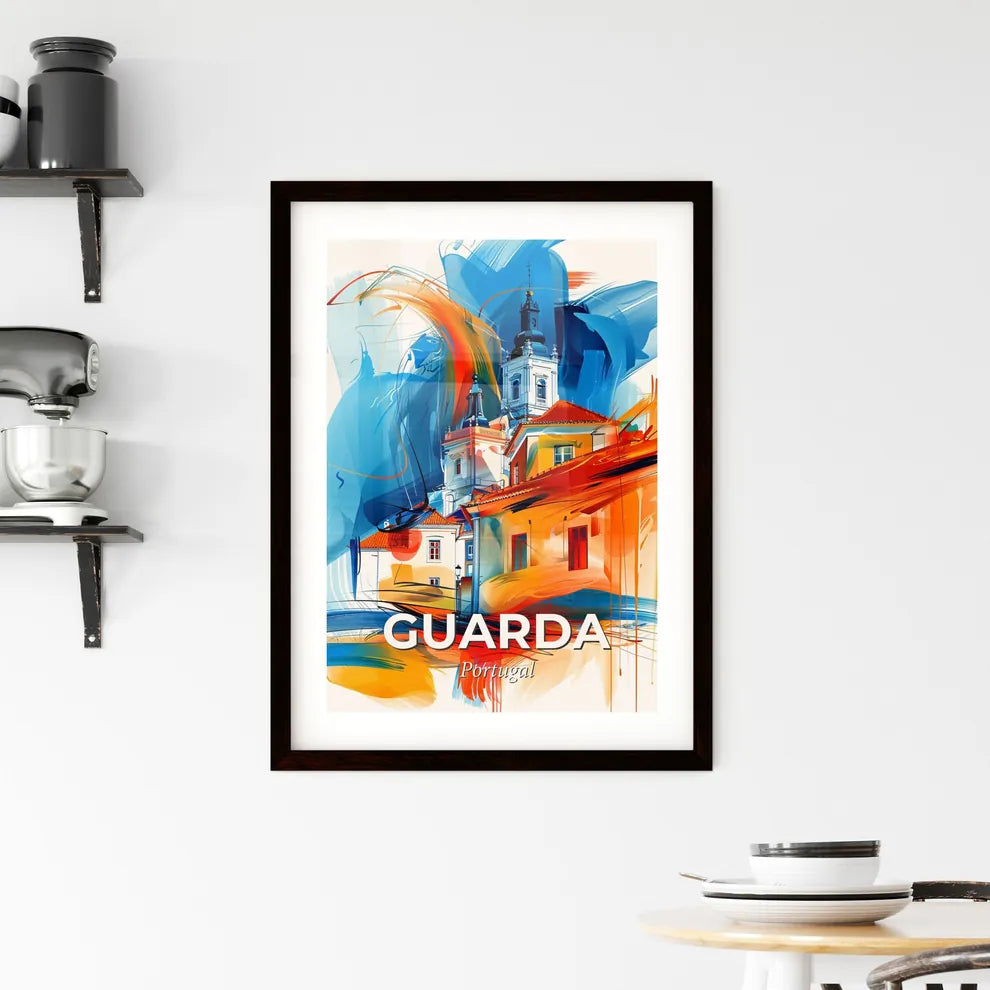 Vibrant Guarda, Portugal Framed Print