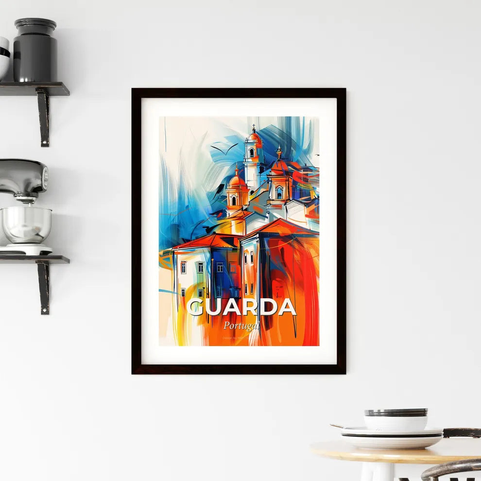 Vibrant Guarda, Portugal Framed Print