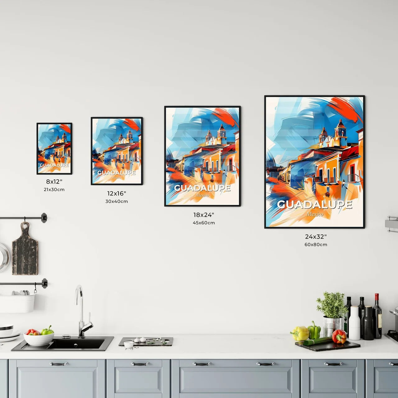 Vibrant Guadalupe, Mexico Kitchen Art