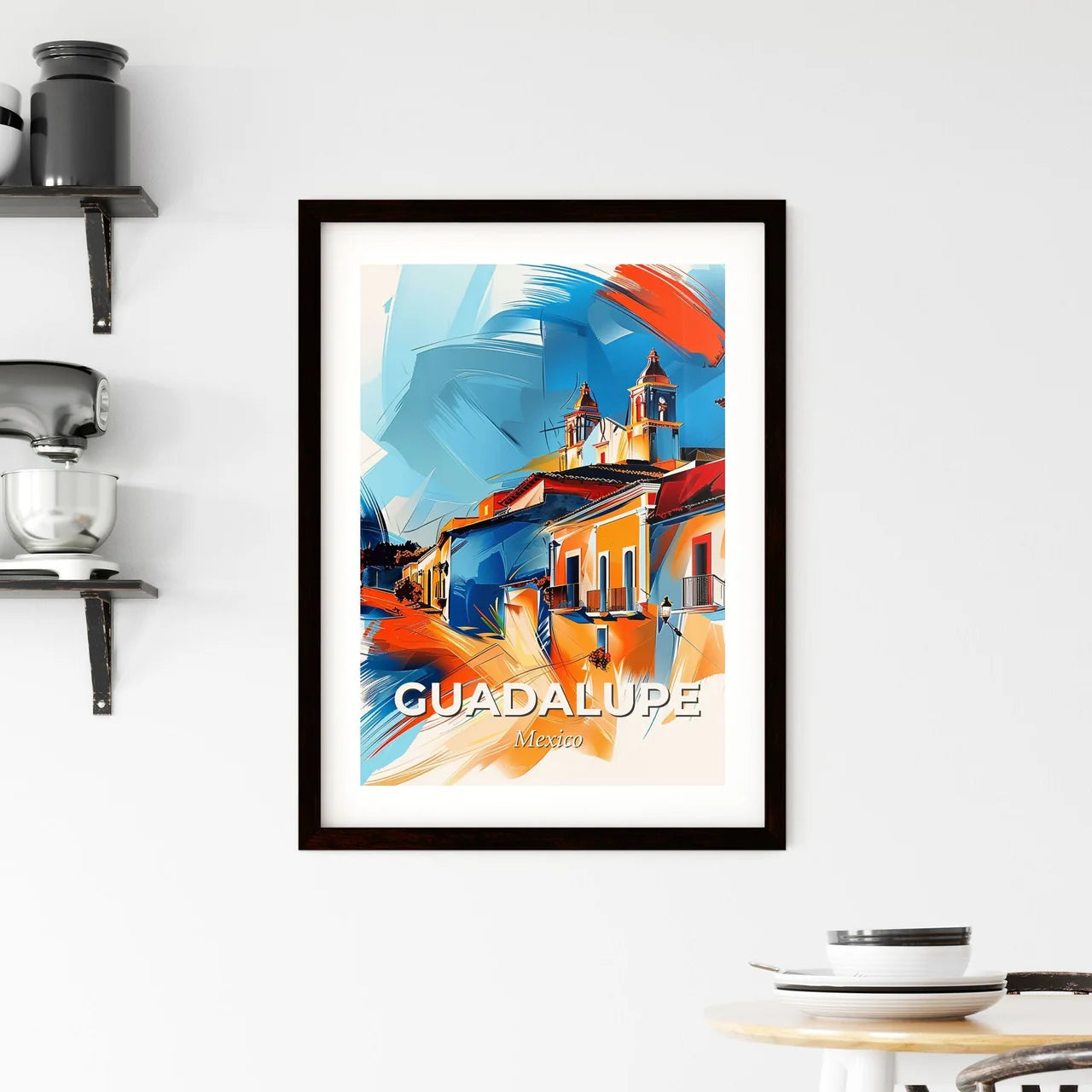 Vibrant Guadalupe, Mexico Framed Print