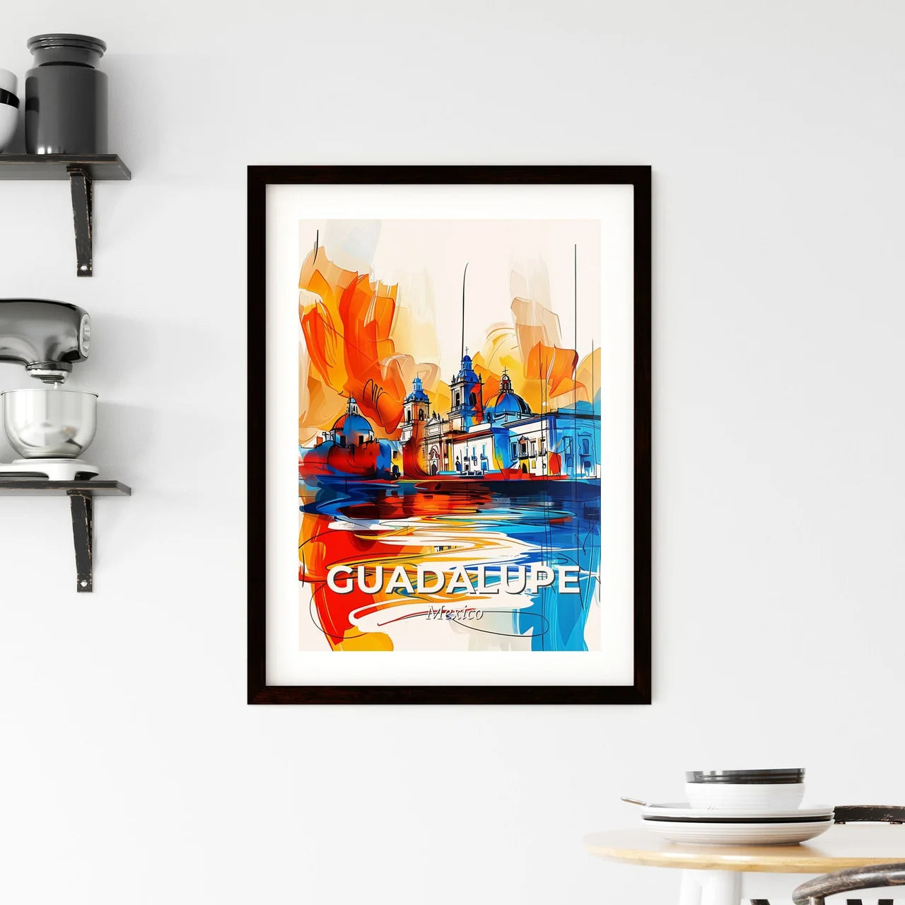 Vibrant Guadalupe, Mexico Framed Print