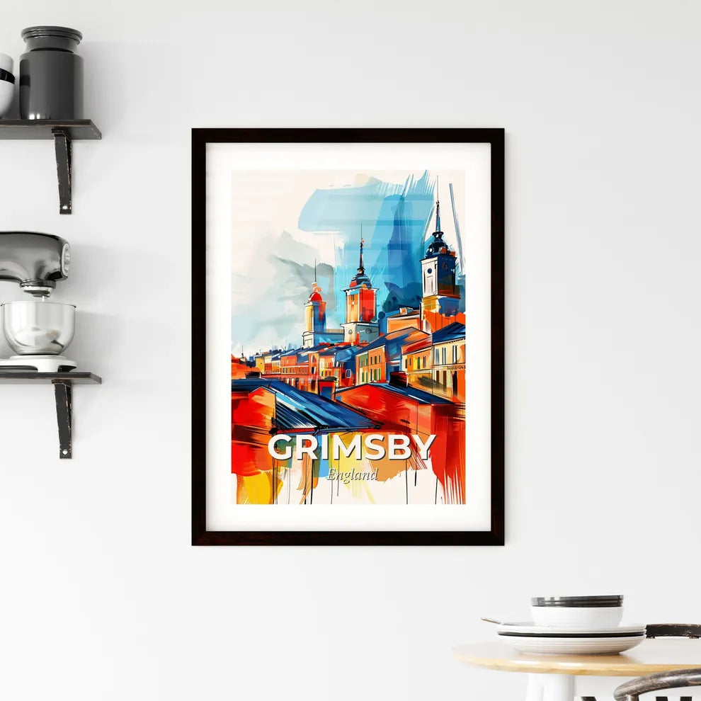 Vibrant Grimsby, England Framed Print