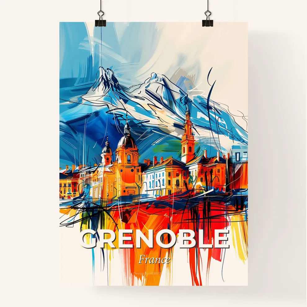 Vibrant Grenoble, France Poster