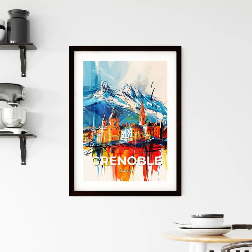 Vibrant Grenoble, France Framed Print