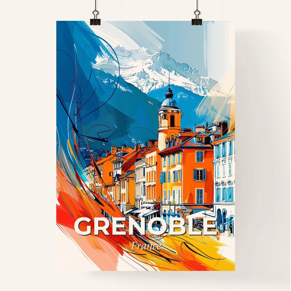 Vibrant Grenoble, France Poster