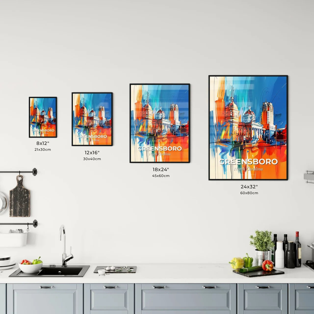 Vibrant Greensboro, North Carolina Kitchen Art