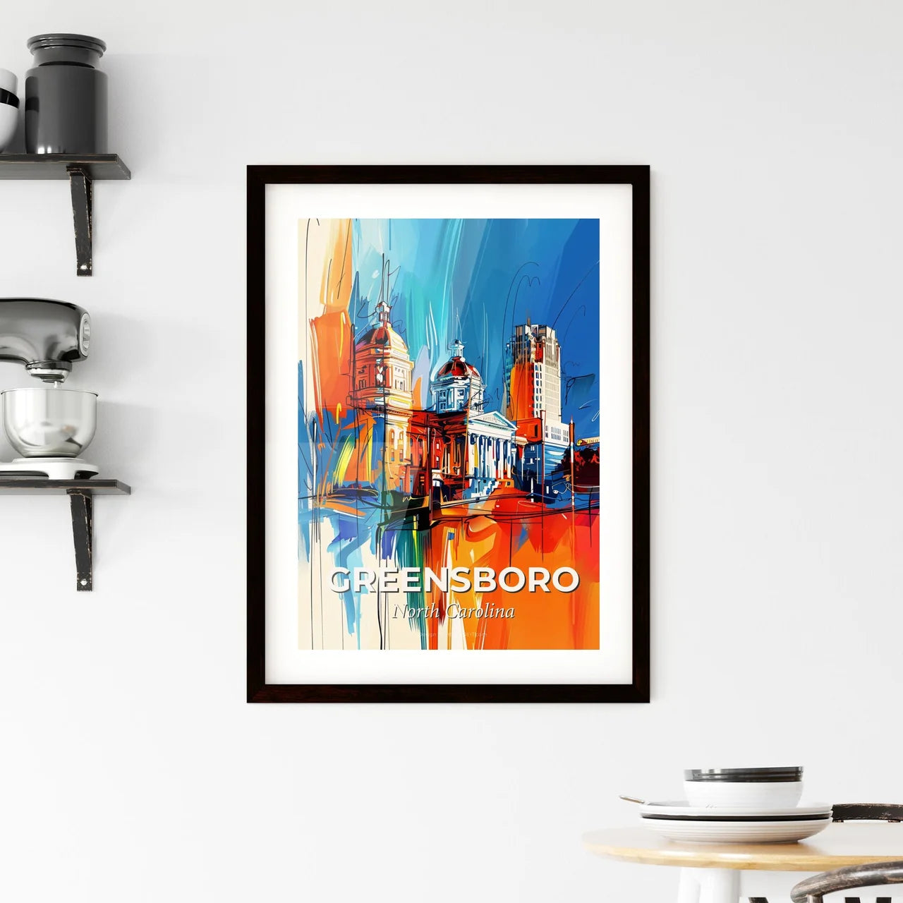 Vibrant Greensboro, North Carolina Framed Print
