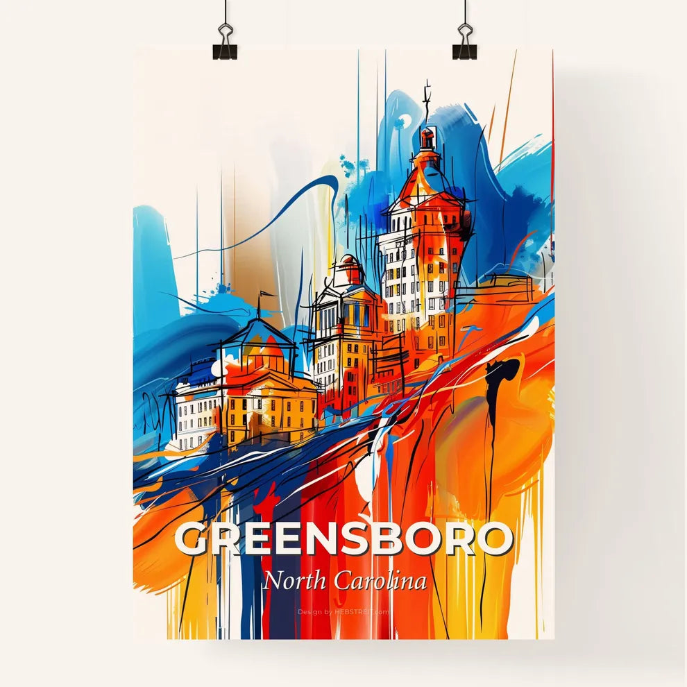 Vibrant Greensboro, North Carolina Poster