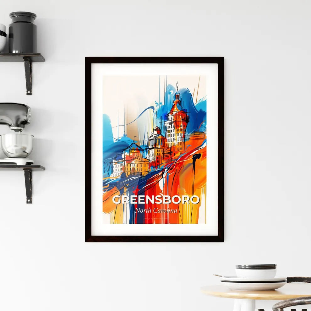 Vibrant Greensboro, North Carolina Framed Print