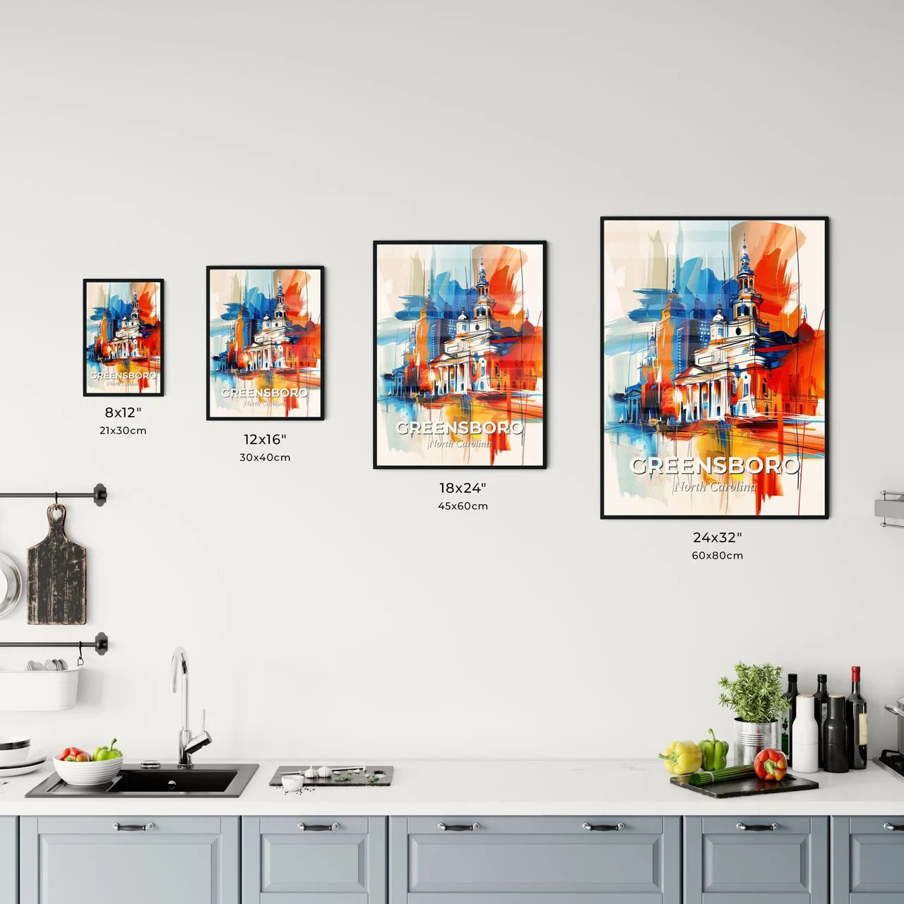 Vibrant Greensboro, North Carolina Kitchen Art