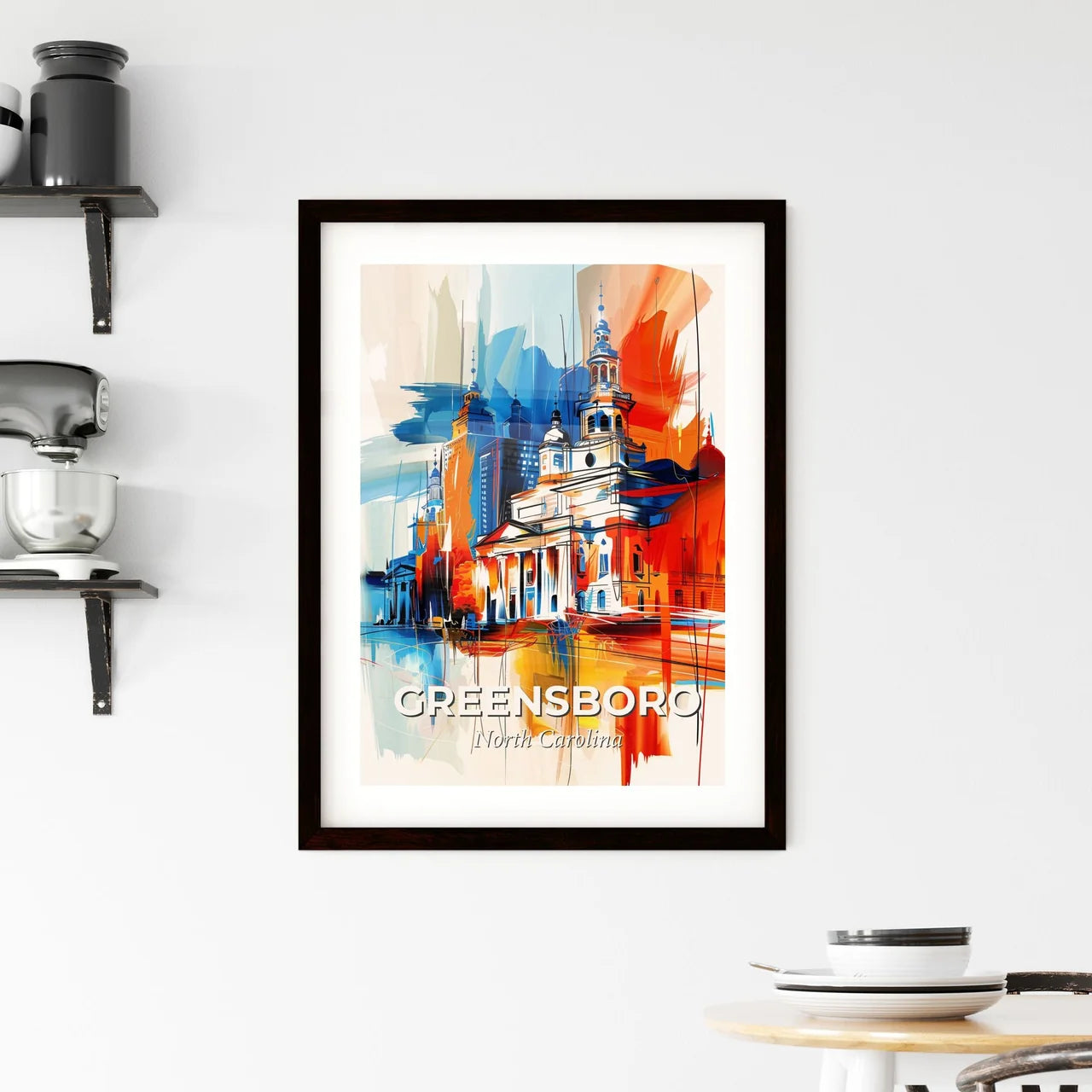 Vibrant Greensboro, North Carolina Framed Print