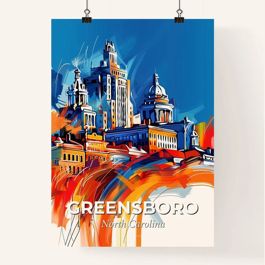 Vibrant Greensboro, North Carolina Poster