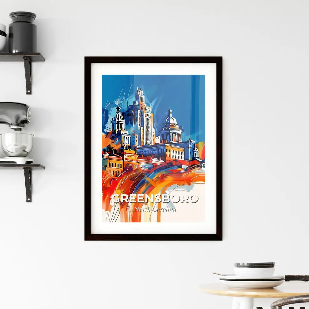 Vibrant Greensboro, North Carolina Framed Print