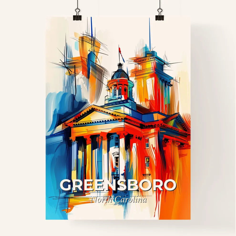 Vibrant Greensboro, North Carolina Poster