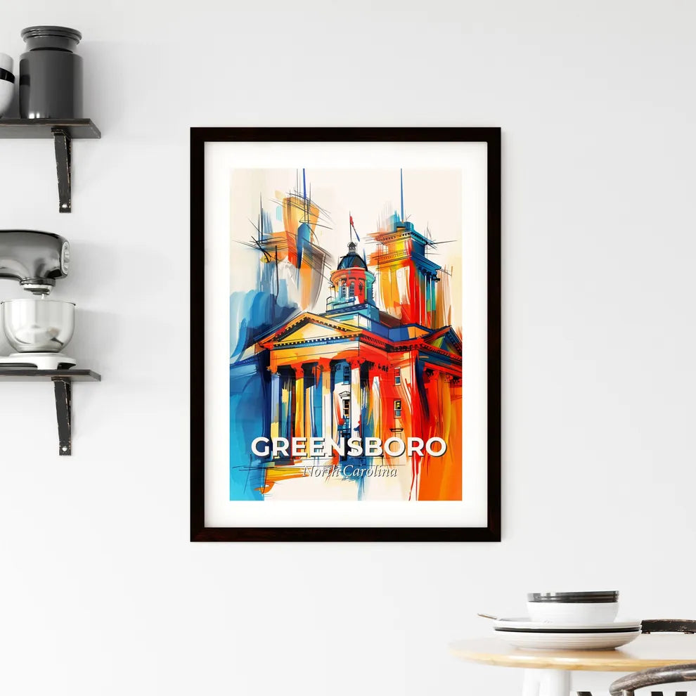 Vibrant Greensboro, North Carolina Framed Print