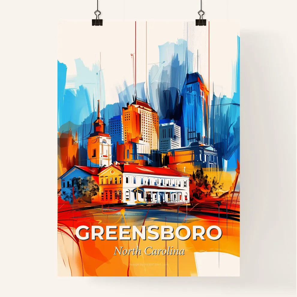 Vibrant Greensboro, North Carolina Poster