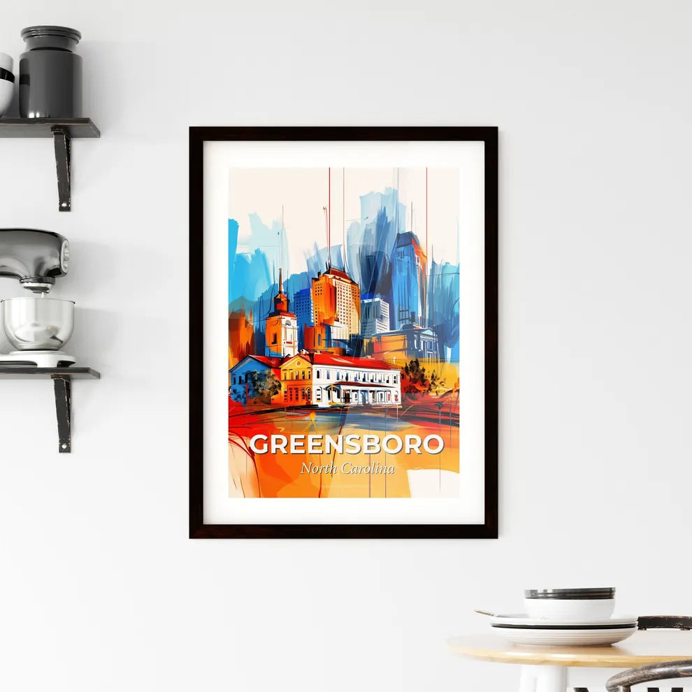 Vibrant Greensboro, North Carolina Framed Print