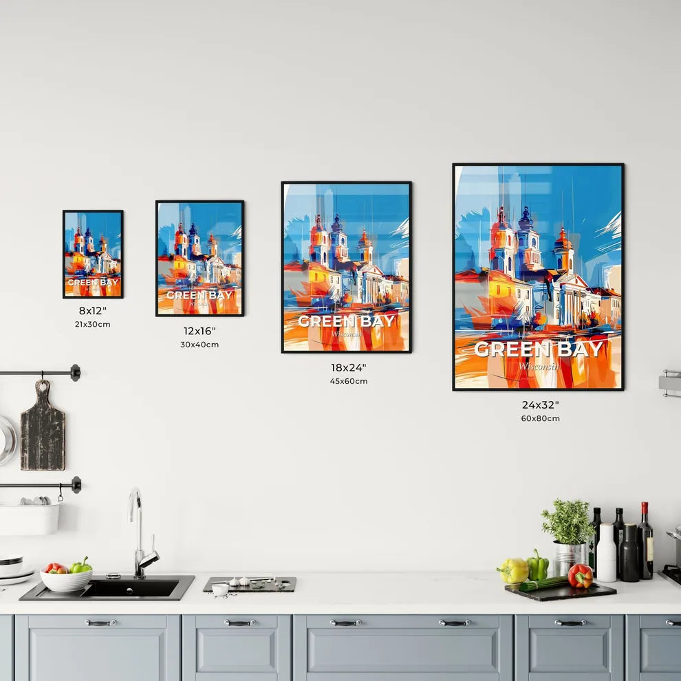 Vibrant Green Bay, Wisconsin Kitchen Art