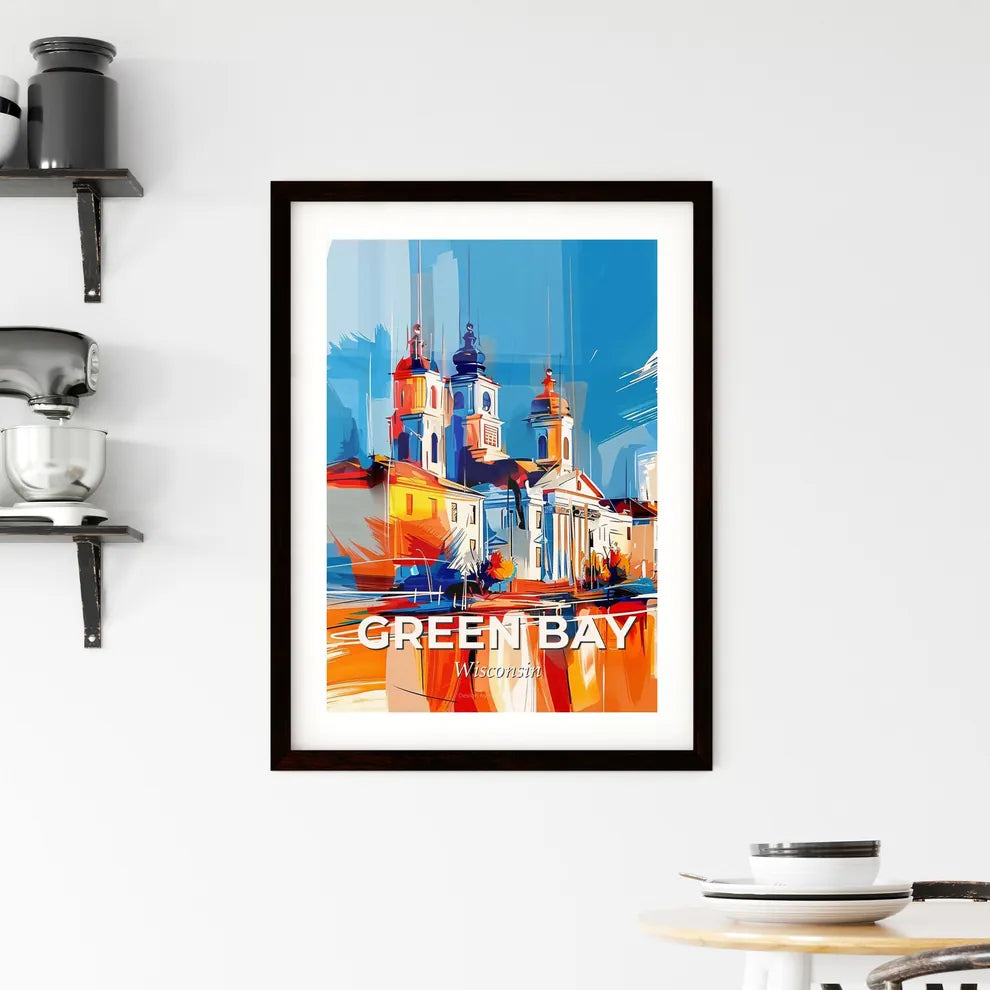 Vibrant Green Bay, Wisconsin Framed Print