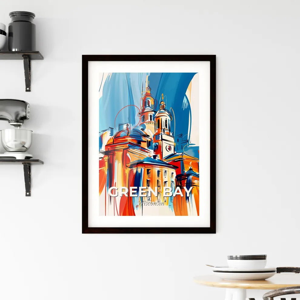 Vibrant Green Bay, Wisconsin Framed Print