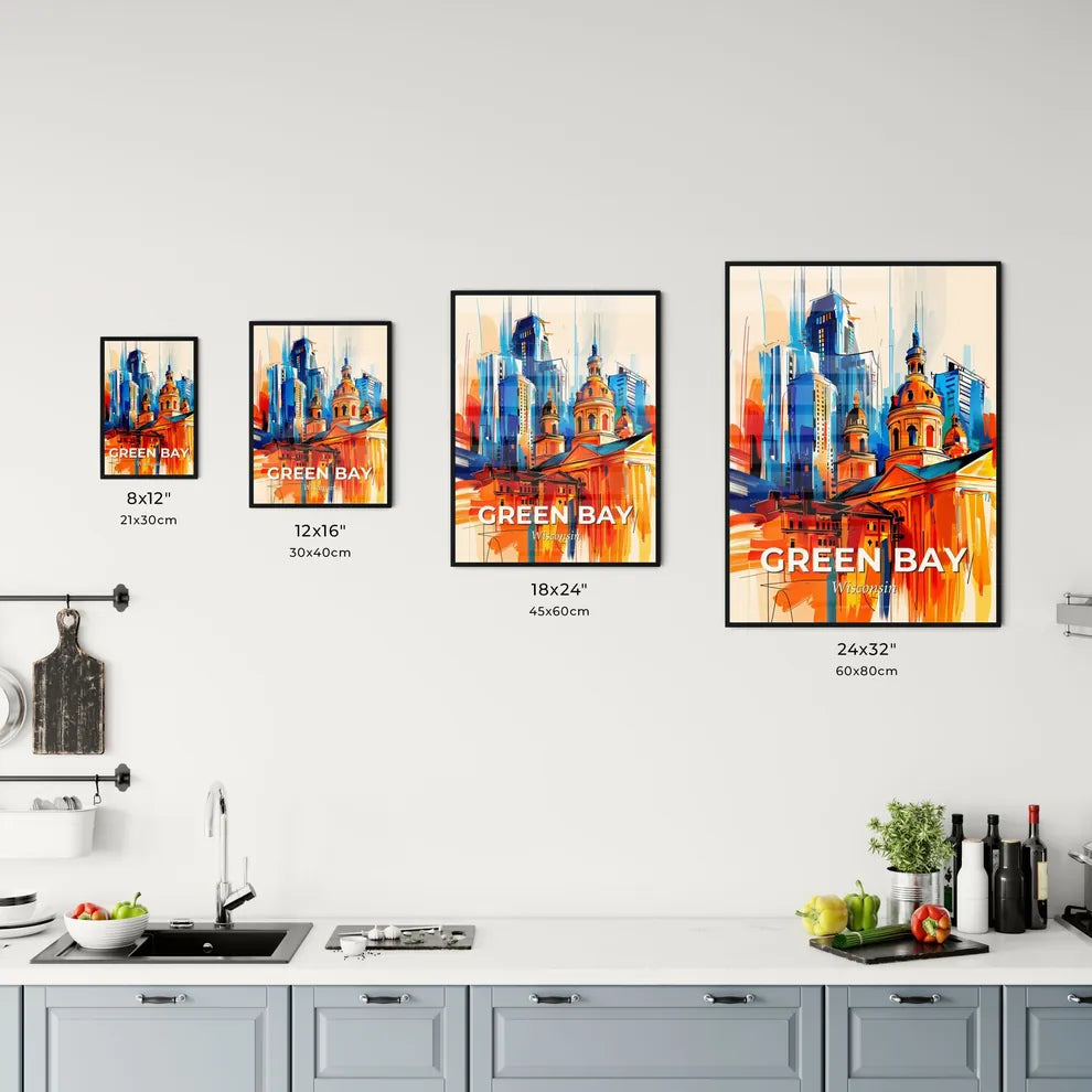 Vibrant Green Bay, Wisconsin Kitchen Art