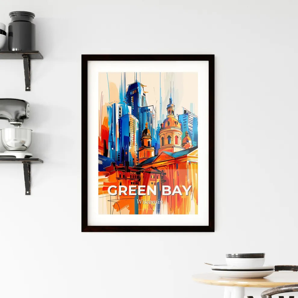 Vibrant Green Bay, Wisconsin Framed Print