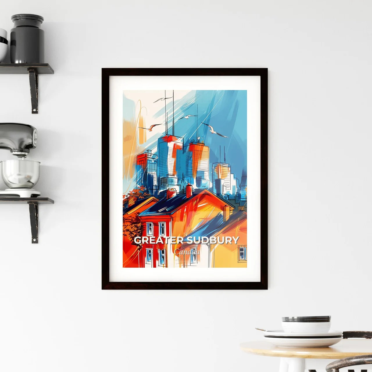 Vibrant Greater Sudbury, Canada Framed Print