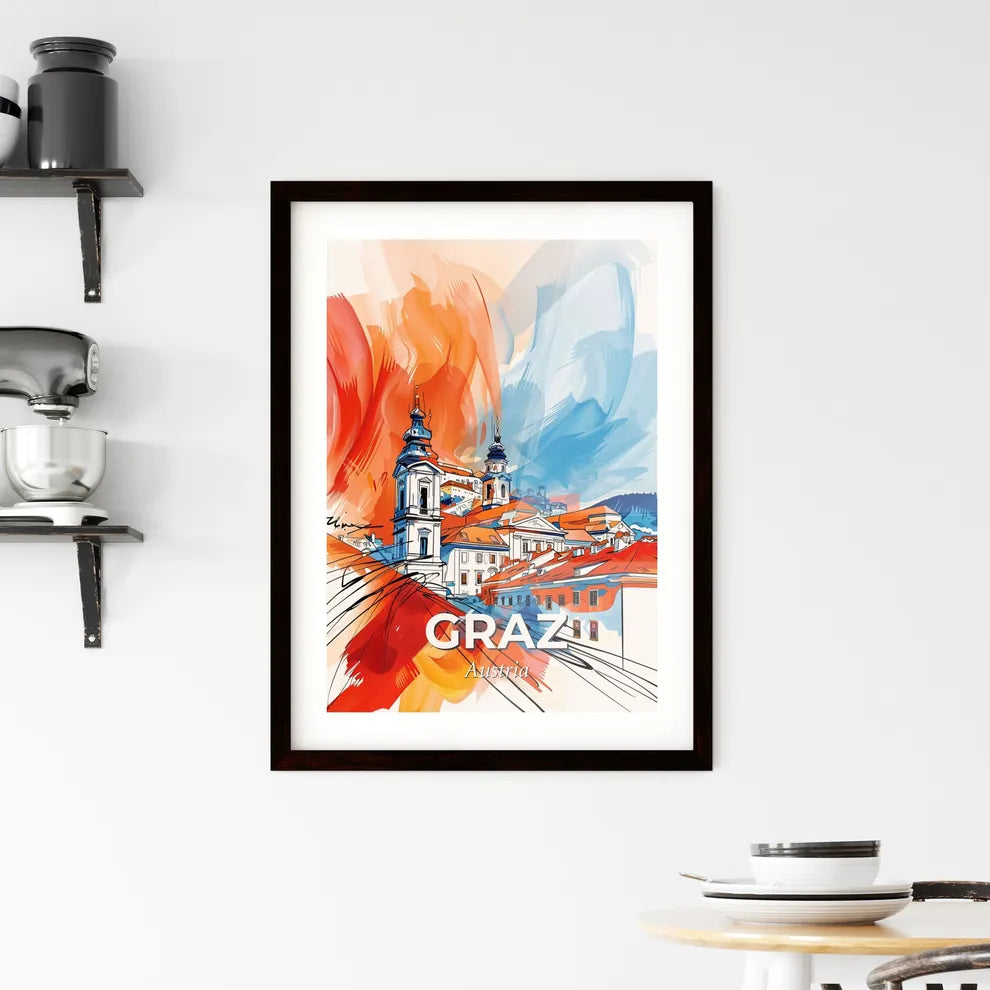 Vibrant Graz, Austria Framed Print