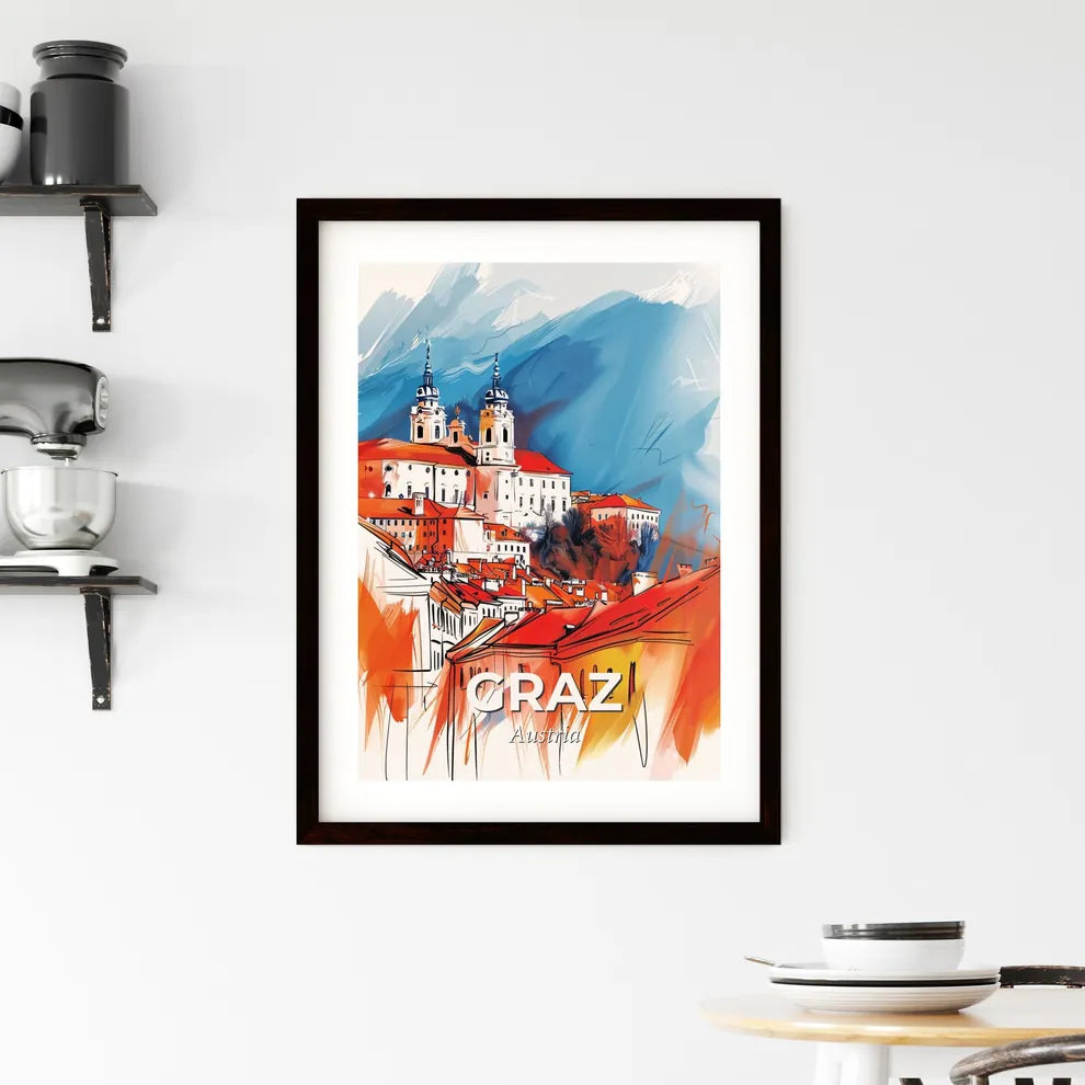 Vibrant Graz, Austria Framed Print