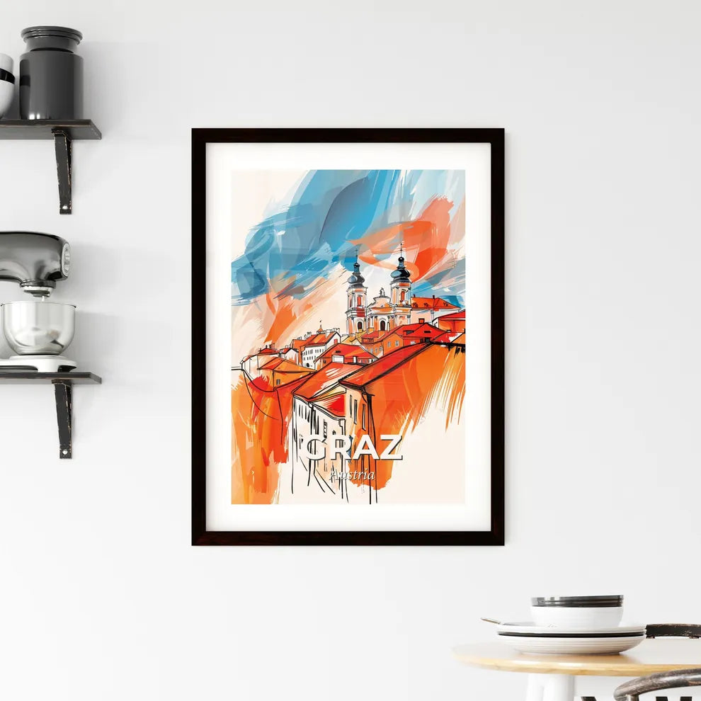 Vibrant Graz, Austria Framed Print