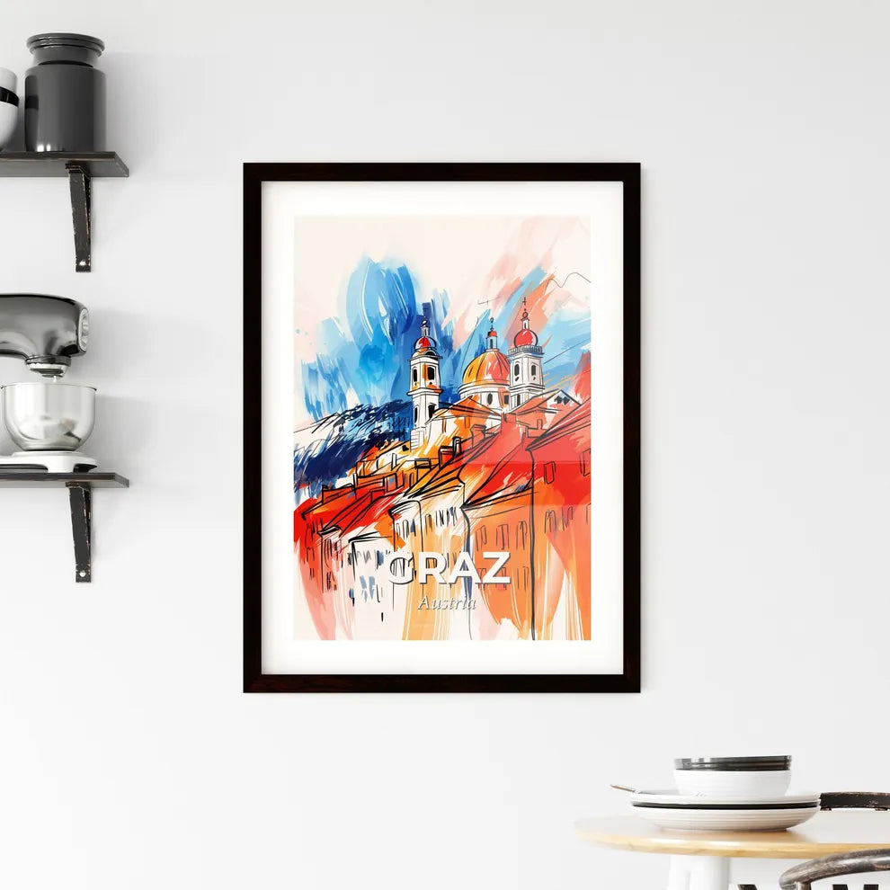 Vibrant Graz, Austria Framed Print