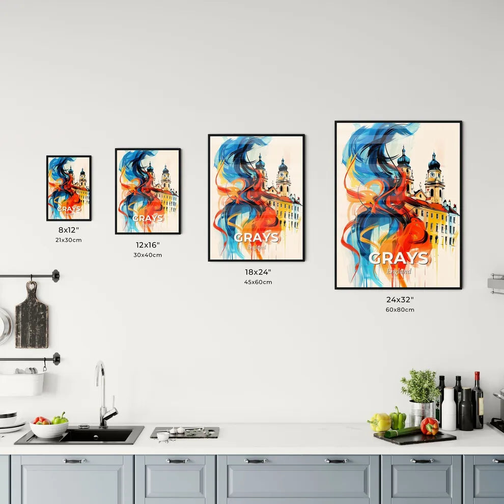 Vibrant Grays, England Kitchen Art