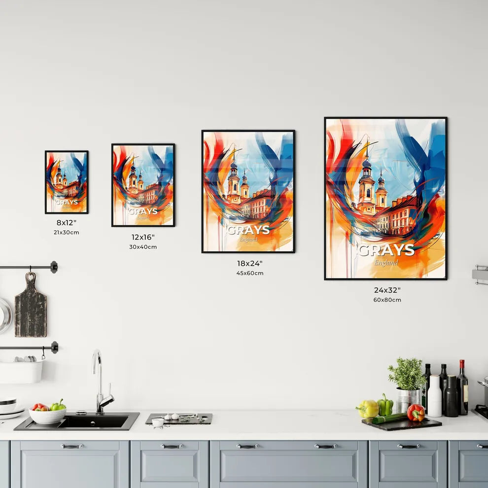 Vibrant Grays, England Kitchen Art