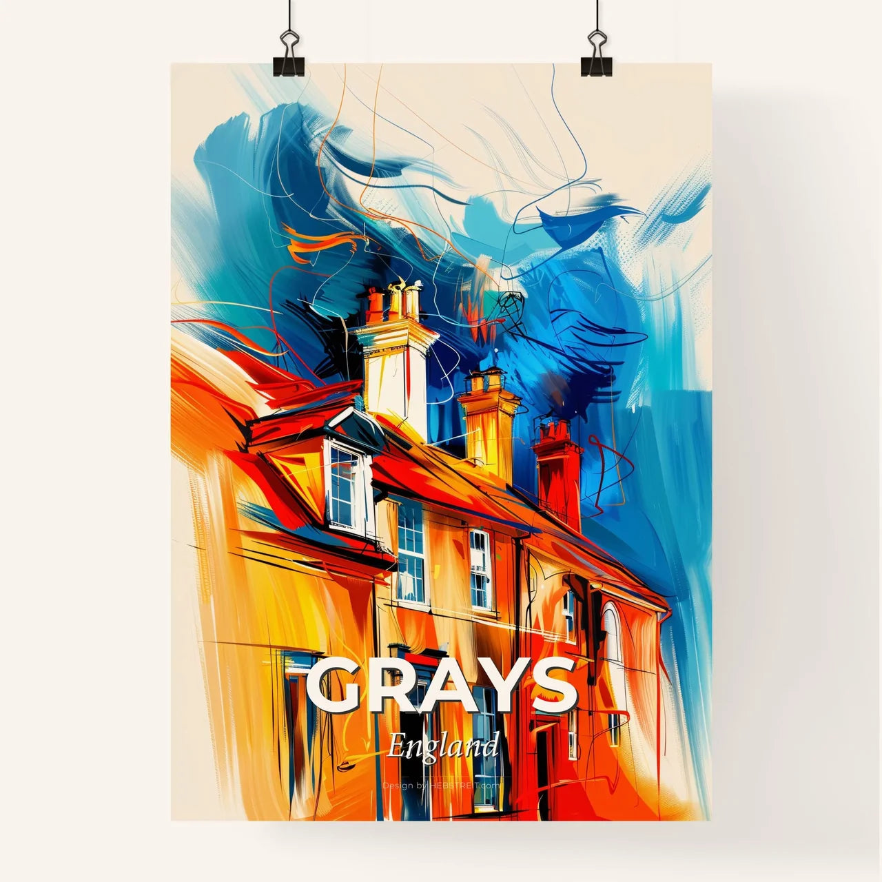 Vibrant Grays, England Poster