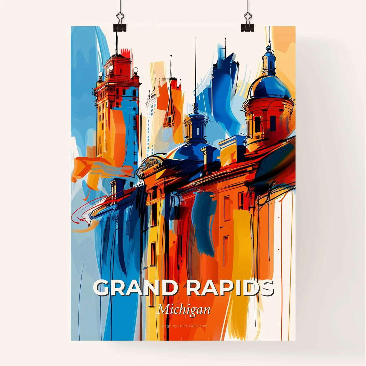 Vibrant Grand Rapids, Michigan Poster
