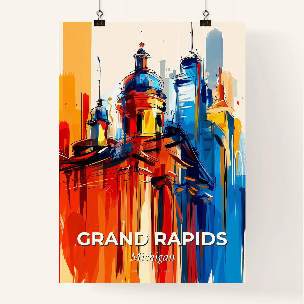 Vibrant Grand Rapids, Michigan Poster