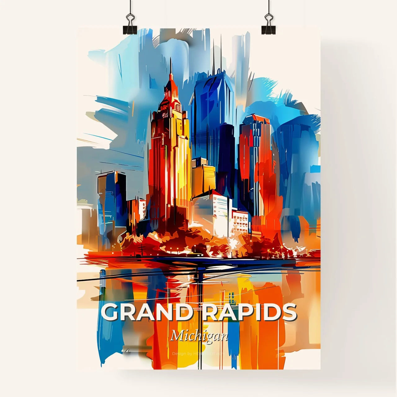 Vibrant Grand Rapids, Michigan Poster